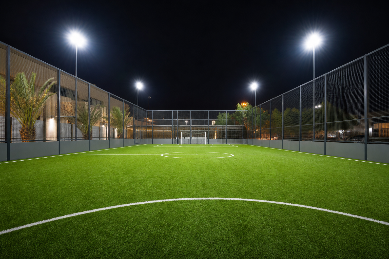 إنشاء وتجهيز ملاعب كرة القدم الخماسية